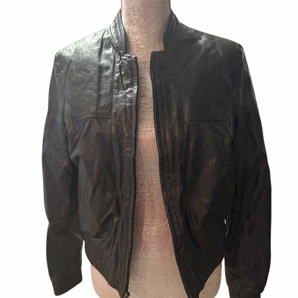 Vintage Black Leather  Jacket
